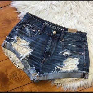 American eagle high rise festival shorts